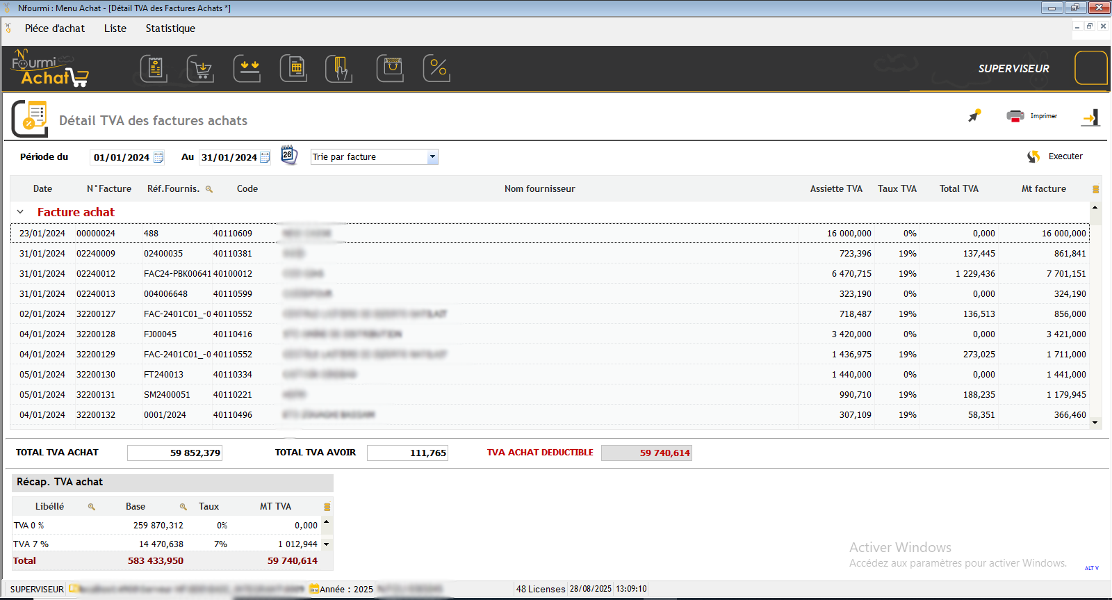 detail tva achat